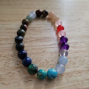 7 Chakra Healing Beaded Natural Stone Crystal Bracelet Stretchy